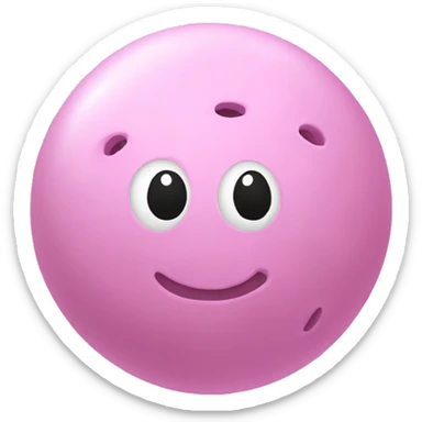 light pink pickle-ball ball  sticker