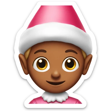 Pink elf on the shelf  sticker
