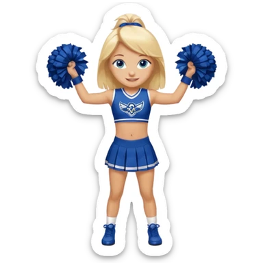 Blonde , blue eyes , Seattle , cheerleader , whole body sticker
