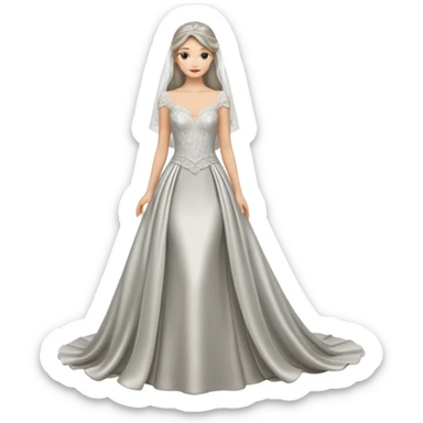 silver bridal sticker