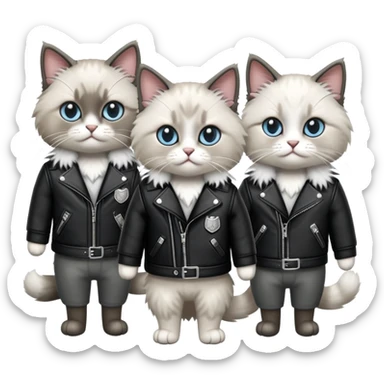Ragdoll cat mafia street gang  sticker
