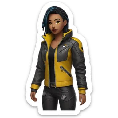 cyberpunk Jaqueta de Couro Sintético only jacket sticker