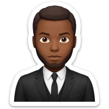 Yahya Abdul-Mateen II with dark brown hair sticker