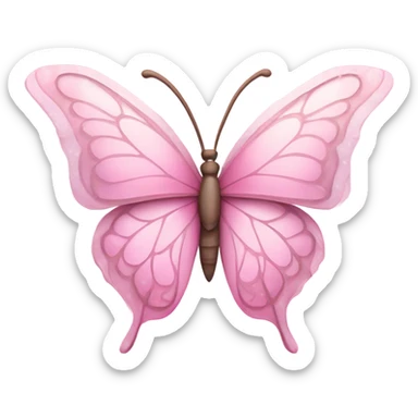 Pink butterfly sticker