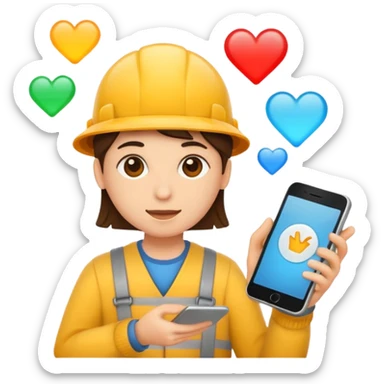 a person engaged in creative work sticker