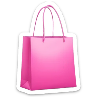 pink shopping bag sticker