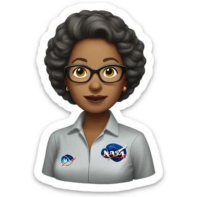 Annie Easley, NASA scientist uniform, unbespectacled sticker