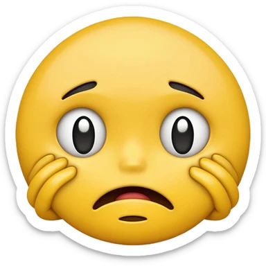 yellow emoji strangling itself  sticker