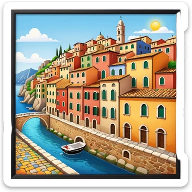 postcard of italy sticker