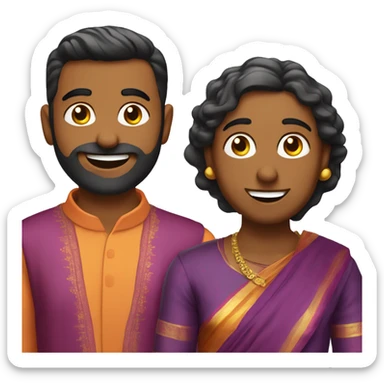 gujurati and keralan gay couple   sticker