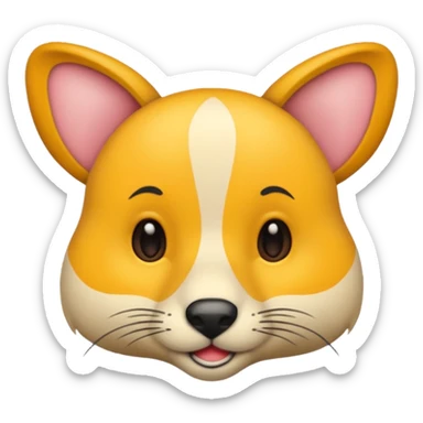 Animals half body sticker