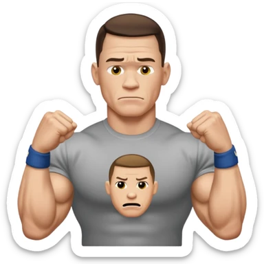 John cena emoji wearing t-shirt u can't c me sticker