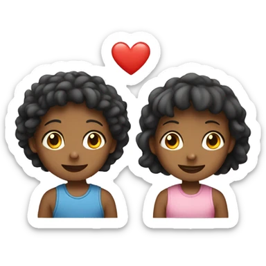 Two kids in love sticker