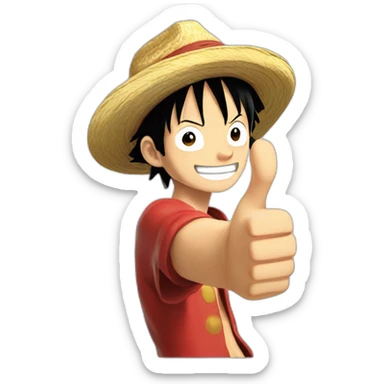 luffy thumbs up sticker