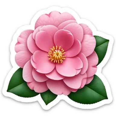 camellia flower sticker