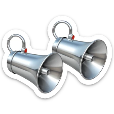 truck chrome air horns sticker