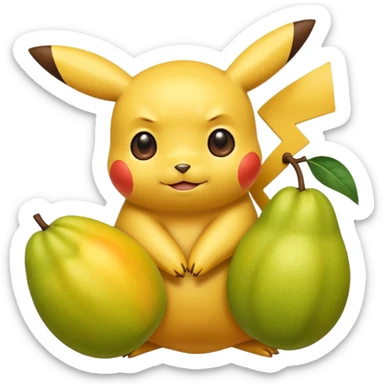 Pikachu holding 2 ba sticker