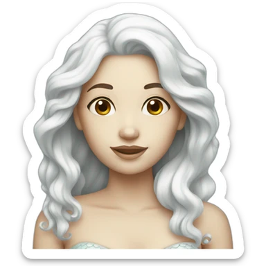 white mermaid sticker