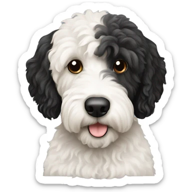 Labradoodle white with black labradoodle sticker