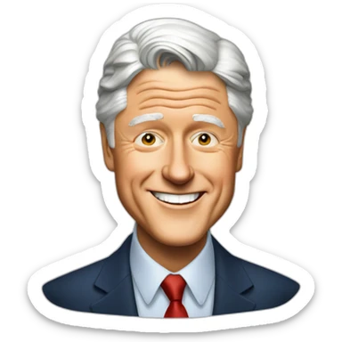 bill clinton with benefits sticker