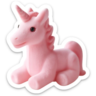 Keep the pink unicorn-shaped candy on a transparent background with no background visible. sticker