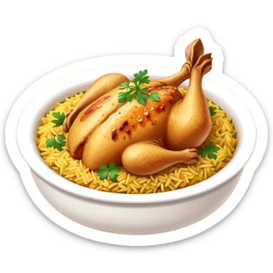 Karachi chicken Biryani emoji with leg piece  sticker