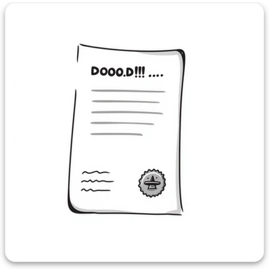 Document with official stamp or seal – business registration certificate sticker