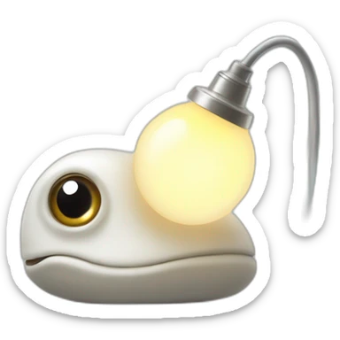 white bodied slug lamp with big round eyes above body on eye stocks sticker