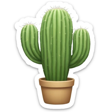 light sage cactus and shrubbery sticker