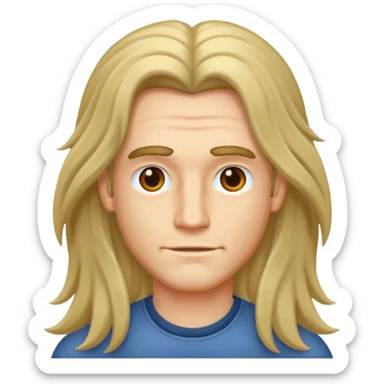 Dude Long hair sticker