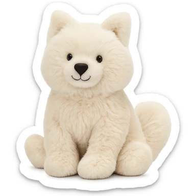 jellycat stuffed plush samoyed sticker