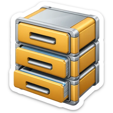mac os compression archive icon, mechanical press sticker