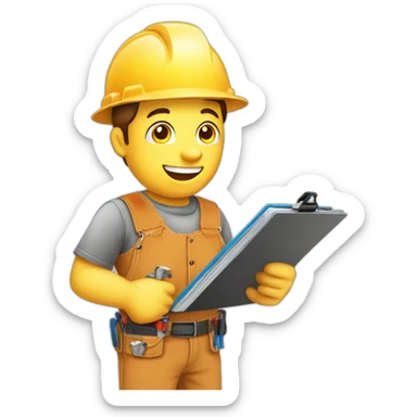 handyman clipboard data chart graph sticker