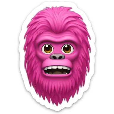 Pink Sasquatch sticker