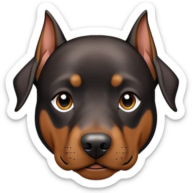 Doberman con lazo sticker