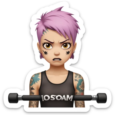 Skater punk girl mugshot sticker