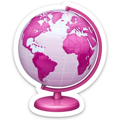 mix light pink dark pink and white girly internet globe sticker