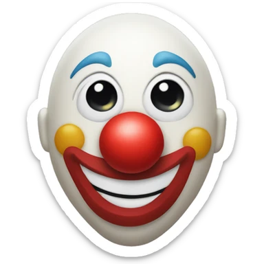 Clown nose sticker