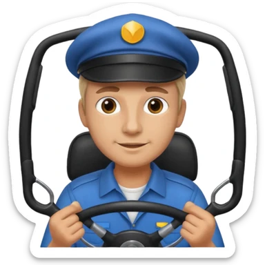Bus Driver - cap, steering wheel





 sticker