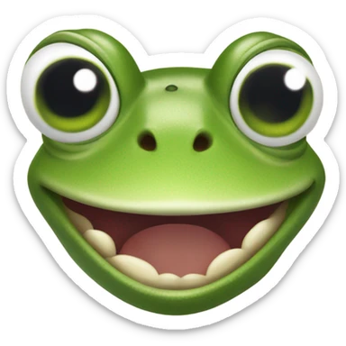 frog doing a weird face sticker