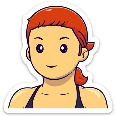 22-year-old redheaded girl athlete swimmer sticker
