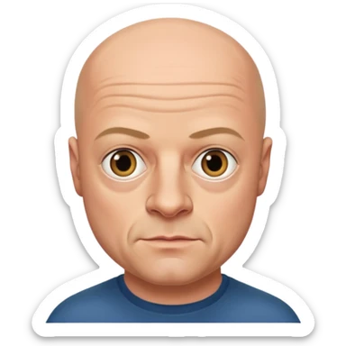 ross kemp bald smaller eyes sticker