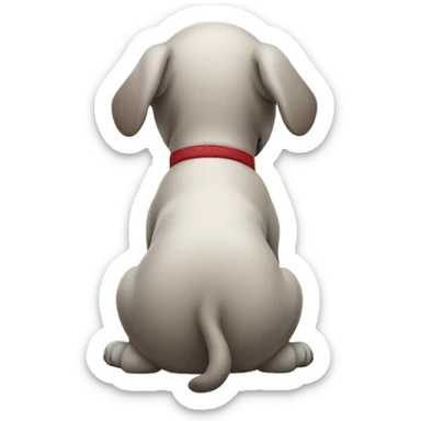  Dog with a butt sticker