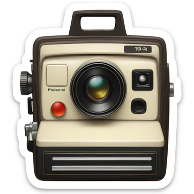 vintage polaroid camera sticker