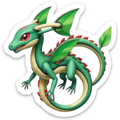 Meloetta-Rayquaza-Flygon-Pokémon-Fakémon-creature sticker