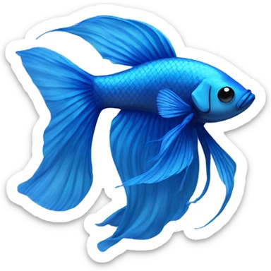blue betta fish sticker