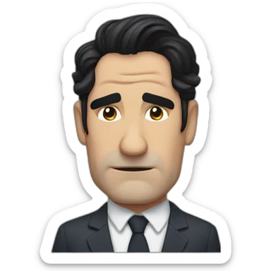 Ben Chaplin stern frowning dourly sticker