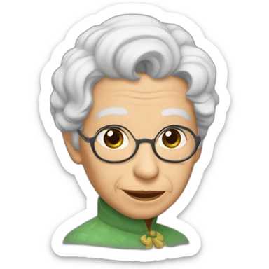 Una vieja erizandose sticker