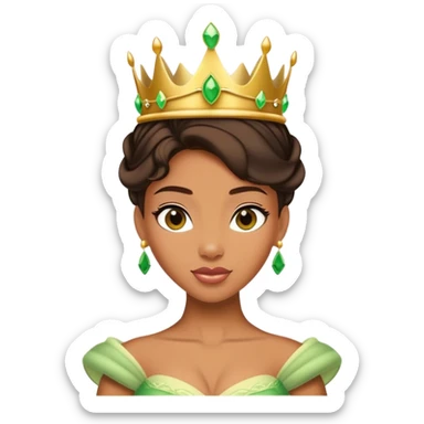 princess tiana crown sticker