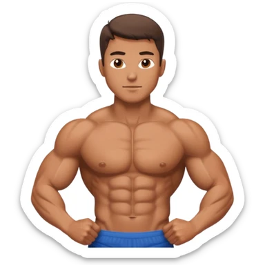guy workout abs sticker